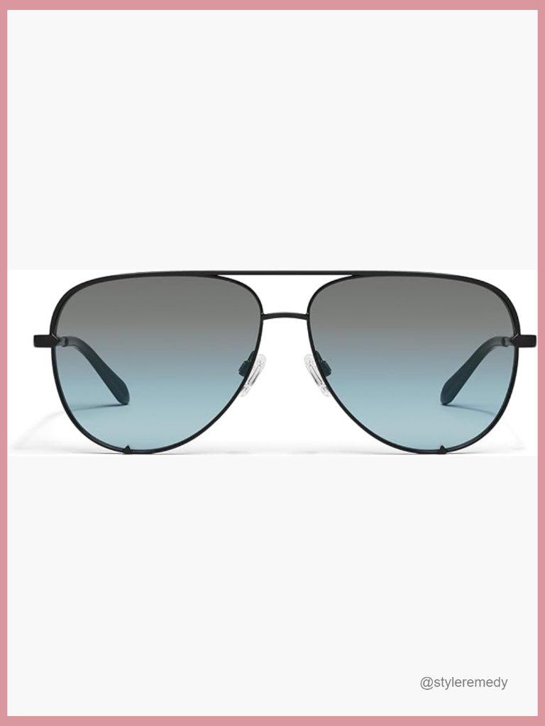 Metal Frame Extra-Oversized Aviator Sunglasses With Uv Protection